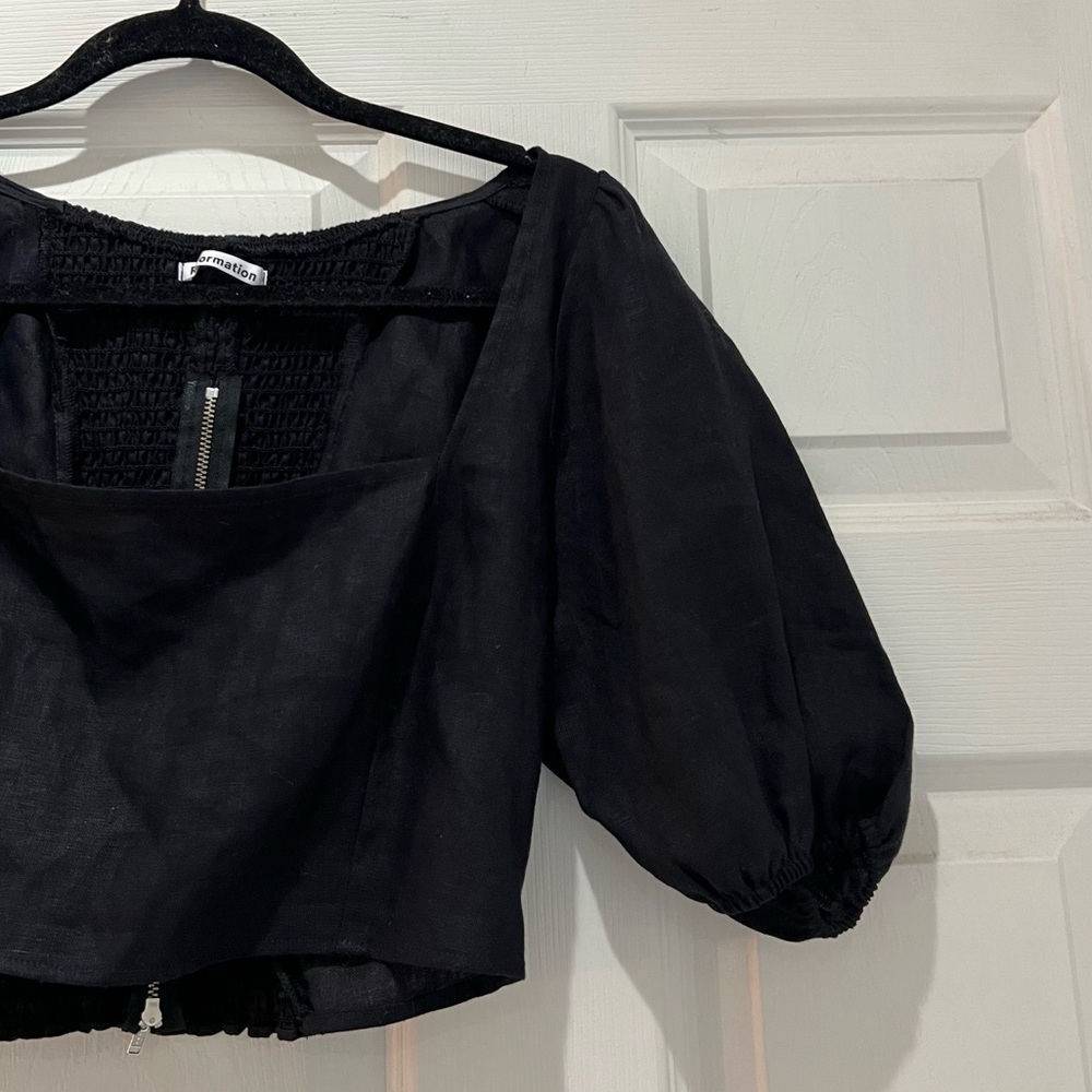 Reformation Yucca Linen Crop Top - Picture 4 of 8